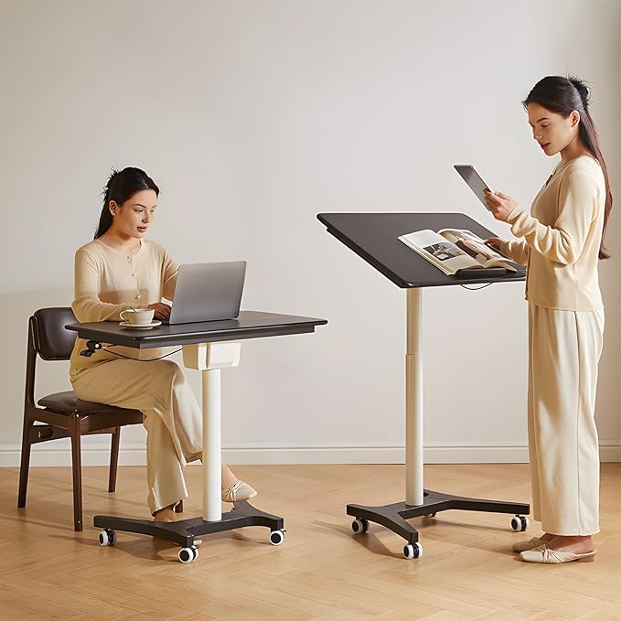 Adjustable Computer Desk, Solid Wood Folding Desk by Cttasty
