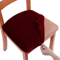 Smiry Velvet Seat Covers for Dining Room Chair Set of 6, Stretch Fit Removable by Smiry