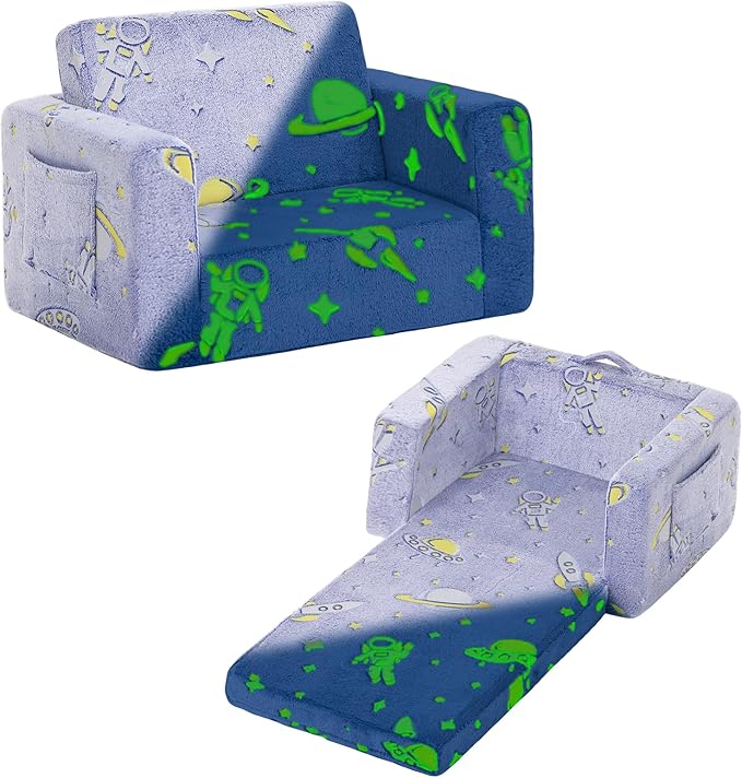 Tiita Kids Sofa, 2-in-1 Toddler Chair, Convertible Children Couch to Lounger by TiitaHome