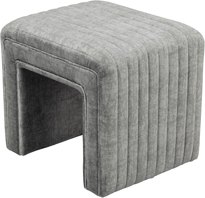 Get Set Style Vanity Stool Chair, Modern Velvet Ottoman Foot Stool by GetSetStyleFurniture