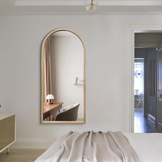 Gold Arched Mirror, Decorative Accent Mirror - Image 8