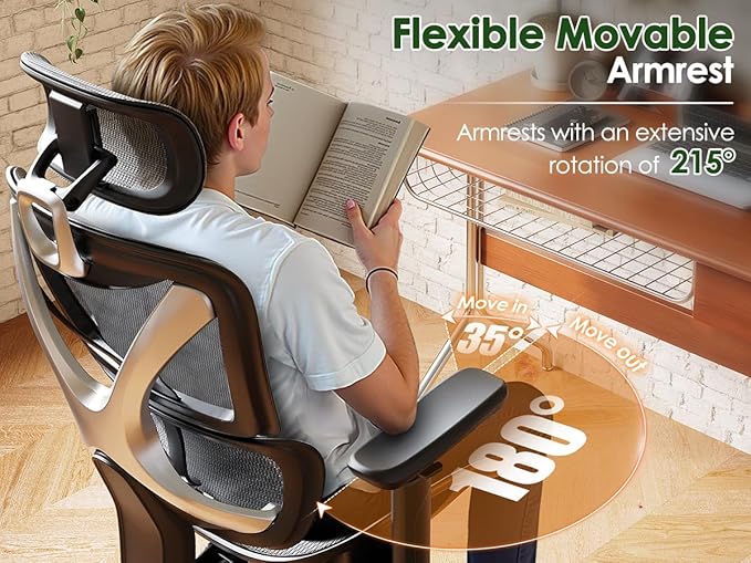 GABRYLLY Ergonomic Office Chair, Big and Tall Mesh Chair - Image 9