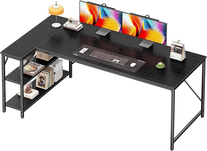 Huuger L Shaped Desk, 63 Inches Computer Desk by Huuger