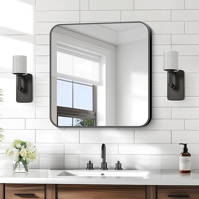 KOCUUY Square Bathroom Mirror, Living Room by KOCUUY