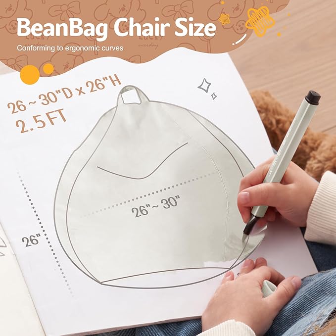 Homguava 2FT Bean Bag Chair: 2' Bean Bags - Image 2