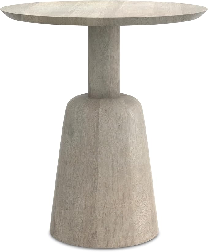 SIMPLIHOME Finchley Solid Mango Wood 18 inch Wide Round Contemporary Side Table by SimpliHome