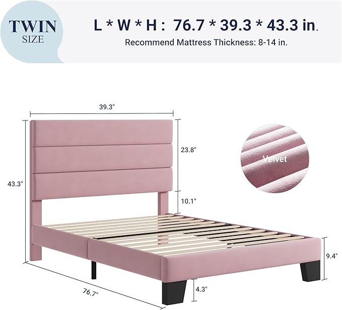 Allewie Twin Size Platform Bed Frame - Image 2