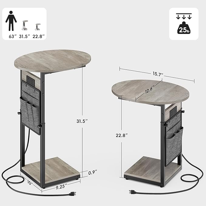 Vagusicc C Shaped End Table - Image 2