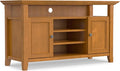SIMPLIHOME Amherst 54-inch Wide Solid Wood TV Stand in Light Golden Brown by SimpliHome