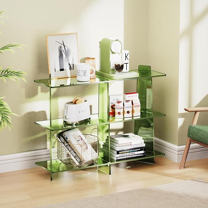 Acrylic Bookshelf, Small 3 Tier Open Bookcase - Image 6