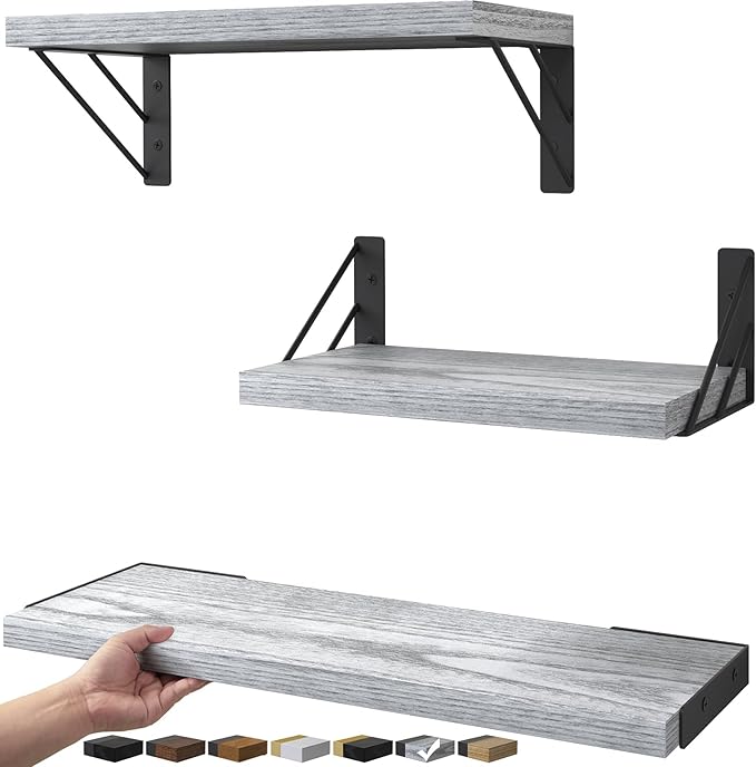 BAYKA Wall Shelves for Bedroom Decor, Floating Wall Shelves for Living Room by BAYKA