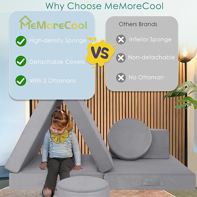 MeMoreCool Modular Kids Play Couch - Image 5