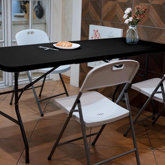 Folding Table 6FT HDPE 6 Foot Foldable Table Portable Banquet Surface - Image 8