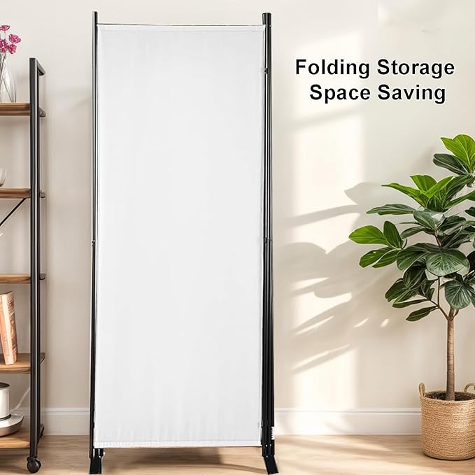 Room Divider 6-Panel Privacy Screen, Portable Screen Steel Frame - Image 5