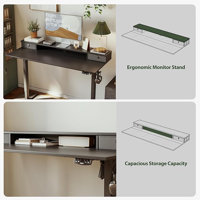 Agilestic 53x 24 Inches Height Adjustable Electric Standing Desk - Image 7