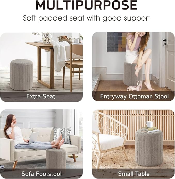 Get Set Style Modern Round Ottoman - Image 7