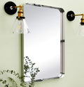 TEHOME 20x30 inch Chrome Metal Framed Bathroom Mirror by TEHOME