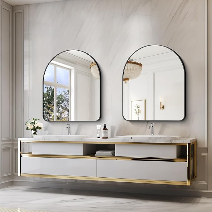Arched Bathroom Mirror, Wall Mounted Mirror, Living Room, Hanging or Leaning - Image 7