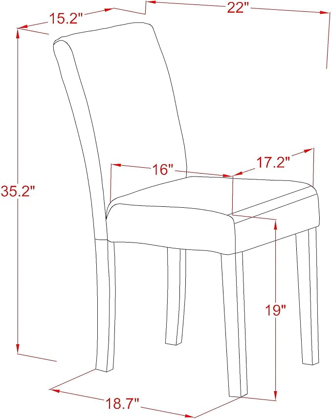 East West Furniture LGAB7-LWH-02 7 Piece Kitchen Table Set Consist of a - Image 12