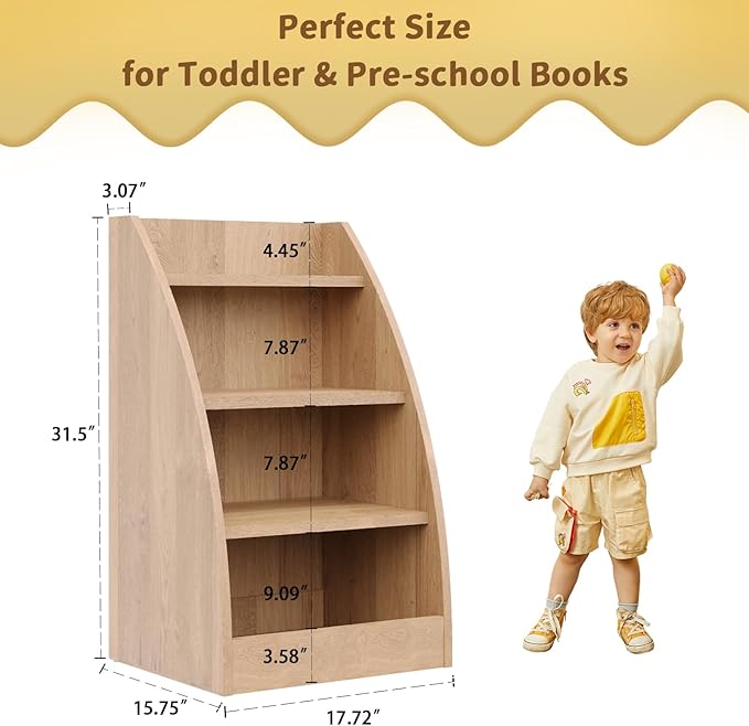 Kids Bookshelf, 4 Tier Kids Book Shelf - Image 6