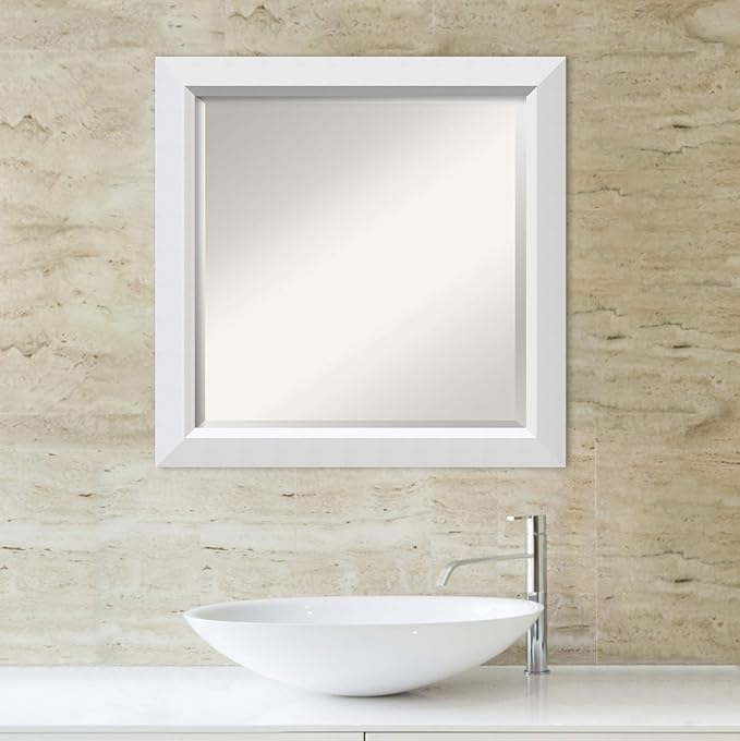 Amanti Art White Bathroom Mirror - Image 5