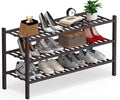 Haddockway Long 3 Tier Bamboo Shoe Rack Storage Organizer, Small Space by Haddockway