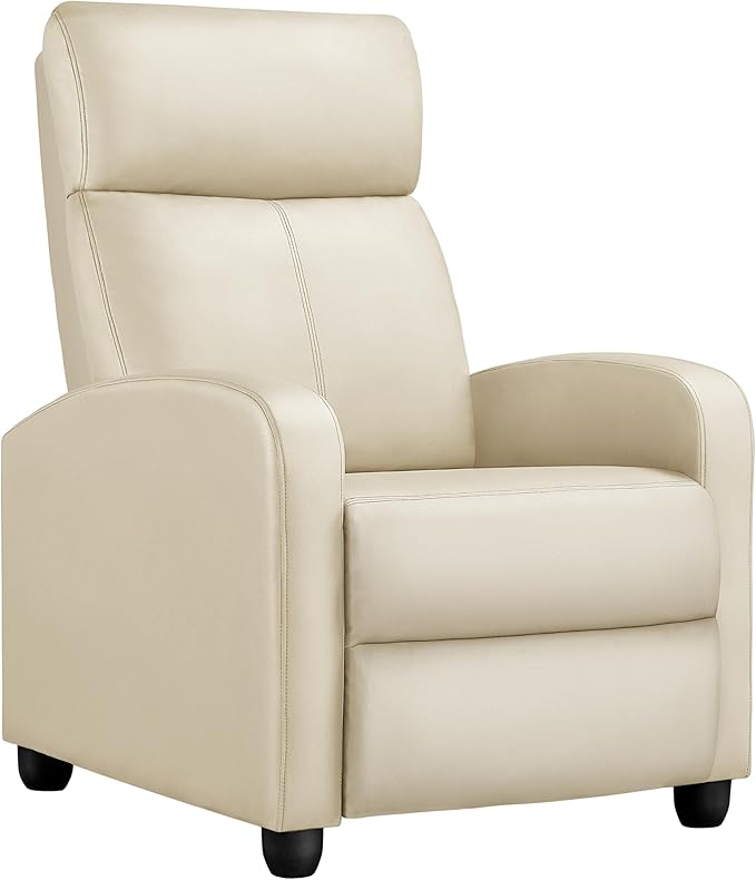 Yaheetech Recliner Chair PU Leather Recliner Sofa Home Theater Seating by Yaheetech