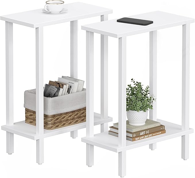 TUTOTAK Small Side Table, Narrow End Table, Skinny Sofa Table, Slim Nightstand by WelcometotheTUTOTAKHome