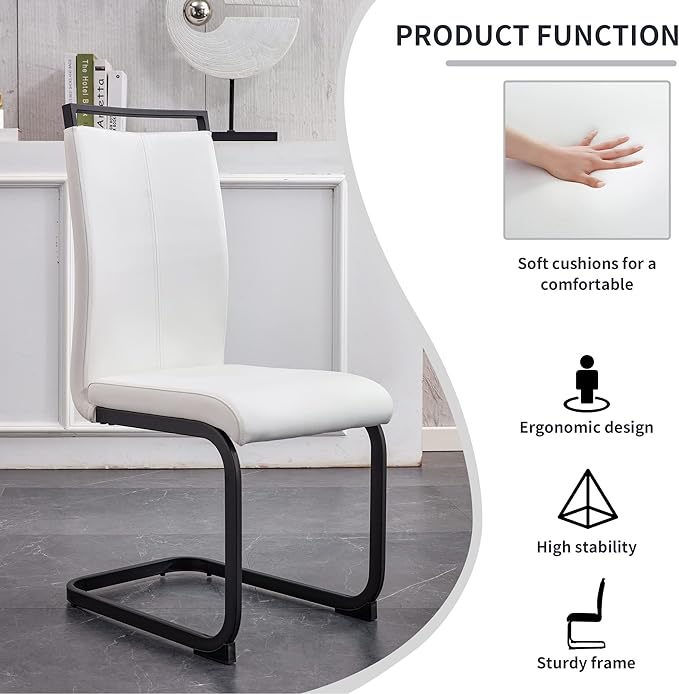 Dining Chairs Set of 8, Modern Kitchen Chairs - Image 4