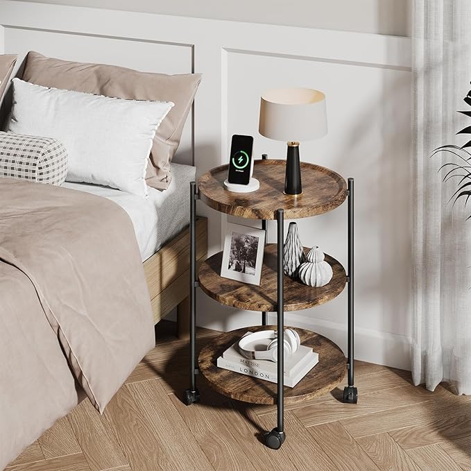 Side Tables Living Room, 3-Tier Modern End Table - Image 6