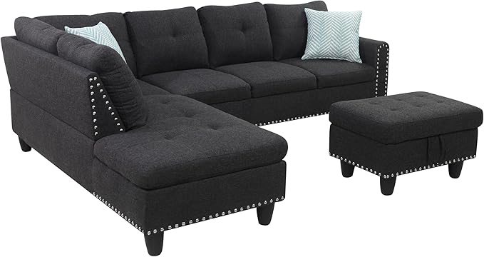 Ball & Cast 98" L Shaped Sectional Couch - Image 5