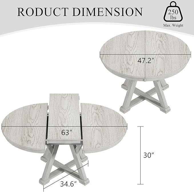 Solid Wood Dining Table, Part of Dining Table Set, Mix and Match Table & Chair - Image 7