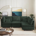 126" Convertible L-Shaped Modular Sectional Sofa, 4 Seater Corduroy Upholstered by Unknown