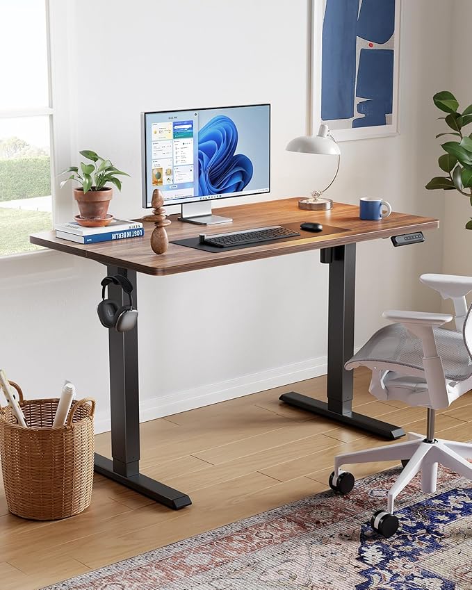 HUANUO 55" x 28" Electric Standing Desk Adjustable Height, 4 Memory Height - Image 2