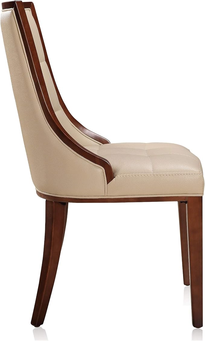 Manhattan Comfort Fifth Avenue Faux Leather Dining Chairs, Parsons Accent - Image 6