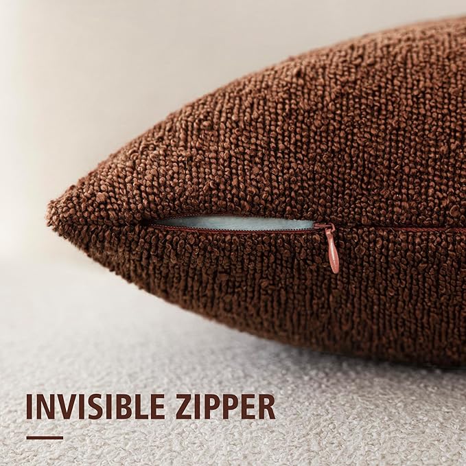 Foindtower Pack of 2, Decorative Textured Boucle Throw Pillow Covers Modern - Image 2