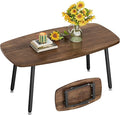 WOHOMO Folding Coffee Table Rustic Small Coffee Tables by WOHOMO