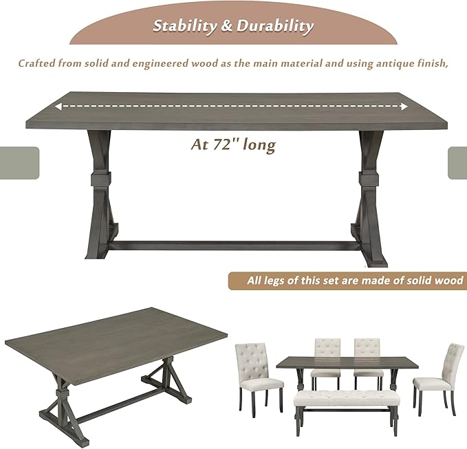 Ball & Cast 6 Piece Dining Table Set - Image 8