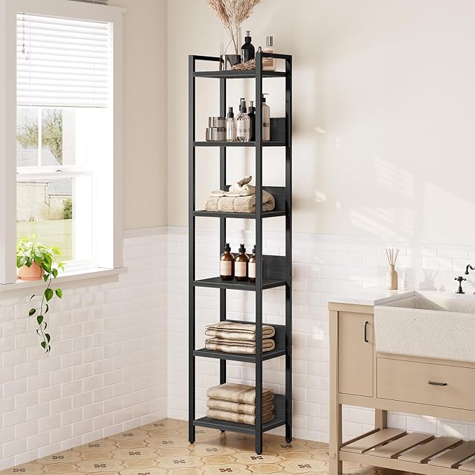 Bookshelf, 6-Tier Bookcase, Standing Book Shelf - Image 6