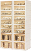 Foldable Shoe Organizer Storage Box, Portable Extra Large Folding Shoe Rack by Tykacna