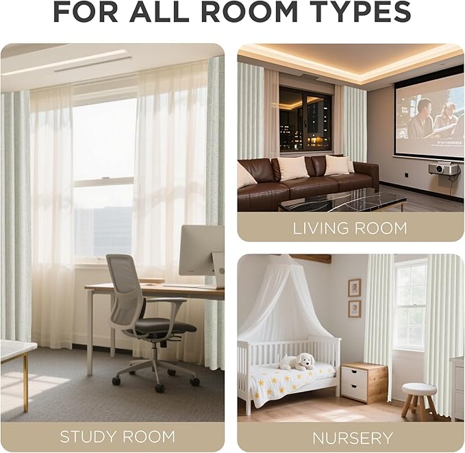 Joydeco 100% Blackout Curtains for Bedroom - Image 8