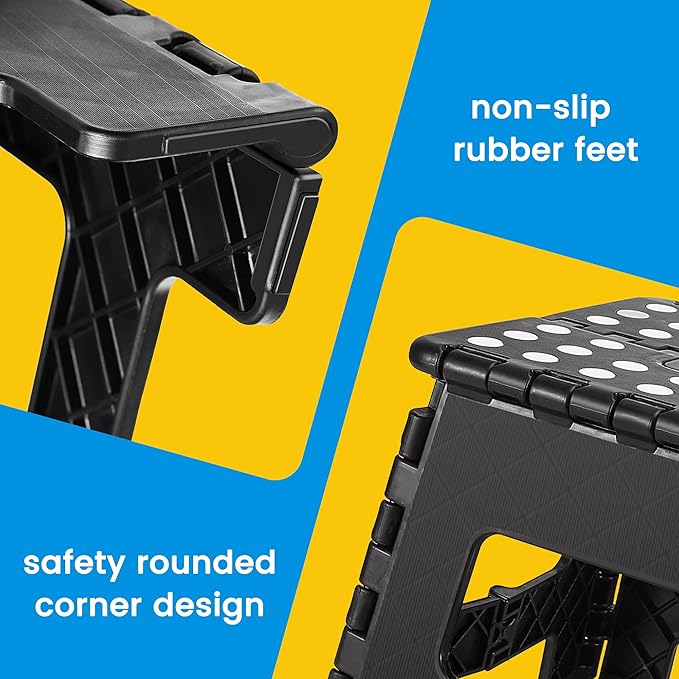 ACSTEP Folding Step Stool 9'' Tall Kids Step Stool Holds Up to 300 lb Plastic - Image 3