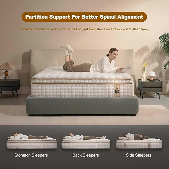 King Size Mattress, 12 Inch Hybrid King Mattress in a Box, Medium Firm - Image 5