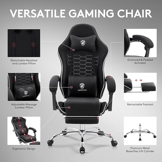 Gaming Chair Breathable Fabric, Computer Office Chair - Image 7