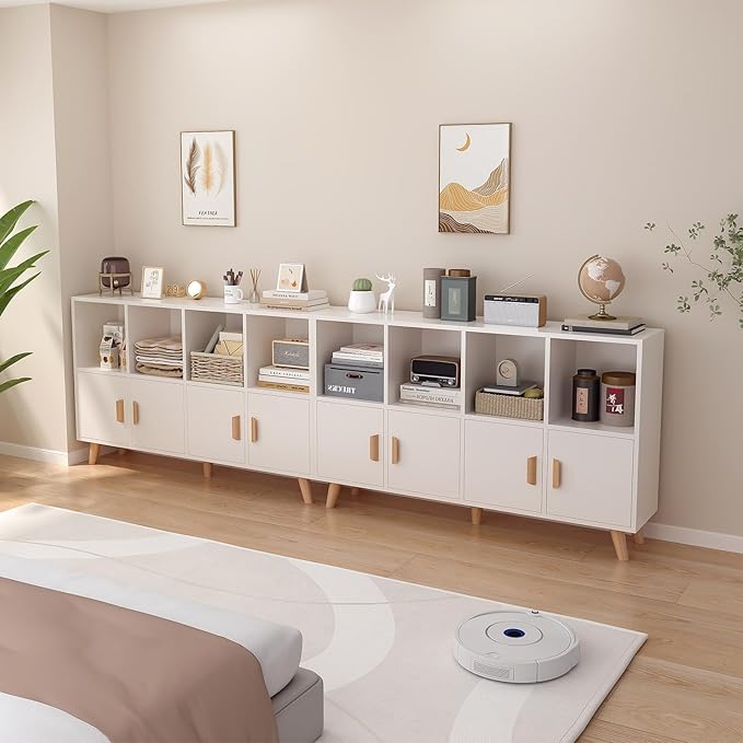 Cubby Shelf Bookcase with Doors - Image 7