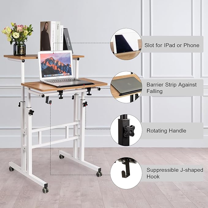 Hadulcet Mobile Standing Desk - Image 3