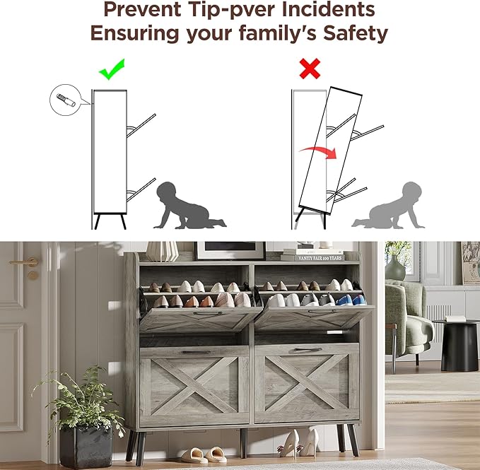 Maupvit Large Shoe Storage Cabinet - Image 7
