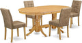 East West Furniture VAAS5-OAK-28 5 Piece Mid Century Modern Dining Set Consists by EastWestFurniture
