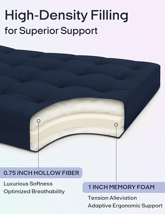 Syrinx Japanese Floor Futon Mattress, Foldable Tatami Sleeping Pad - Image 2