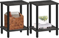 TUTOTAK End Table, Side Table, Nightstand, 2-Tier Storage Shelf, Sofa Table by WelcometotheTUTOTAKHome